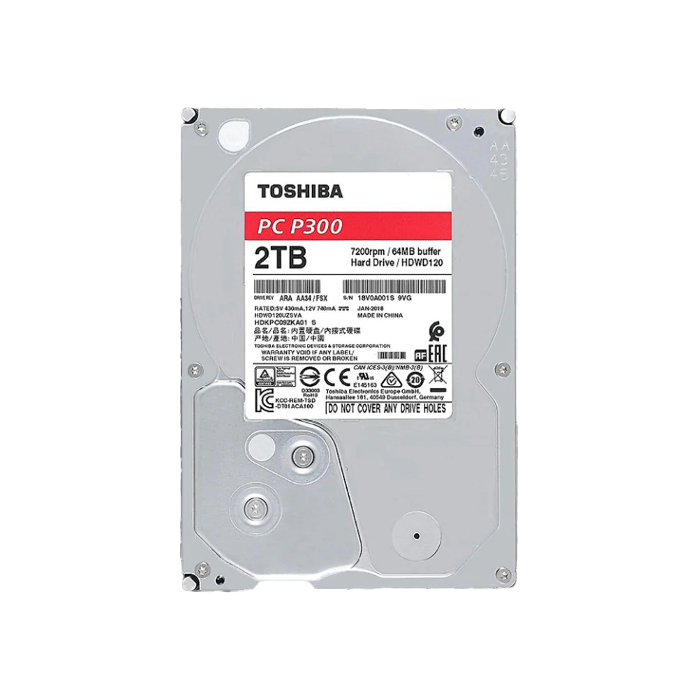 2TB Toshiba 3.5" 7200RPM Harddrive