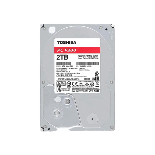 2TB Toshiba 3.5" 7200RPM Harddrive