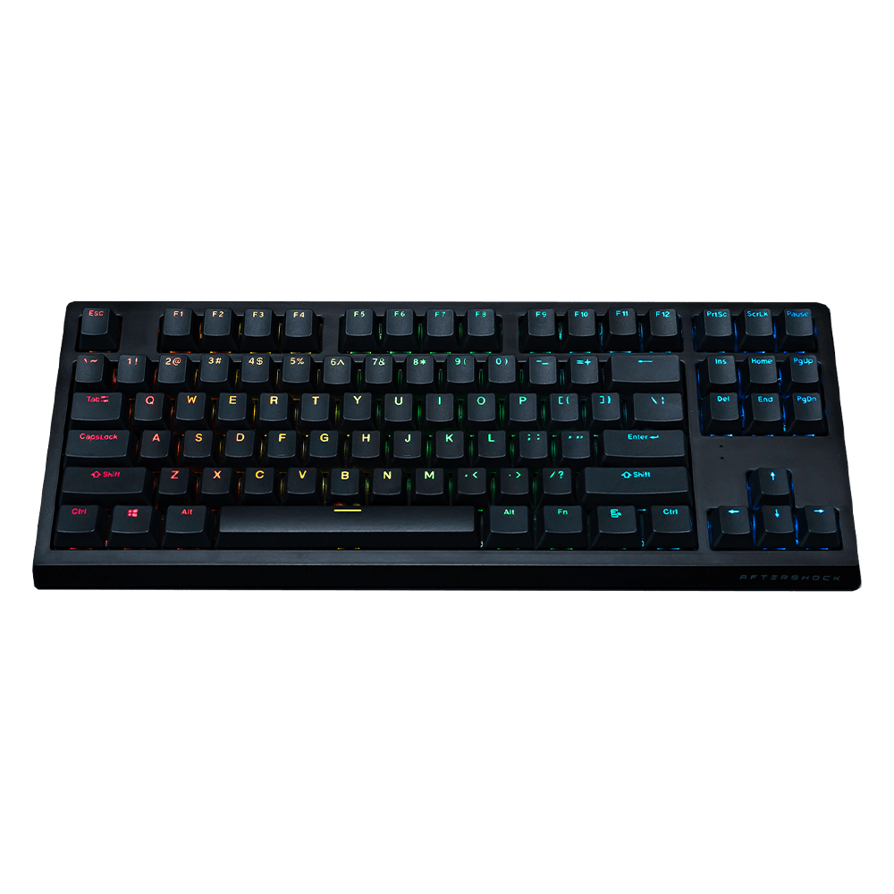 AFTERSHOCK Oden V2 Keyboard 87 Keys - Black Frame + Blue Switch