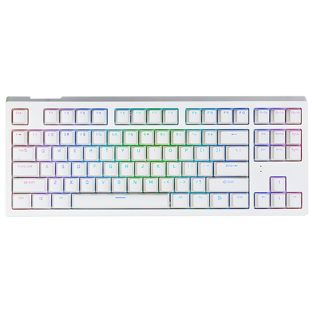 AFTERSHOCK Oden V2 Keyboard 87 Keys - White Frame + Blue Switch