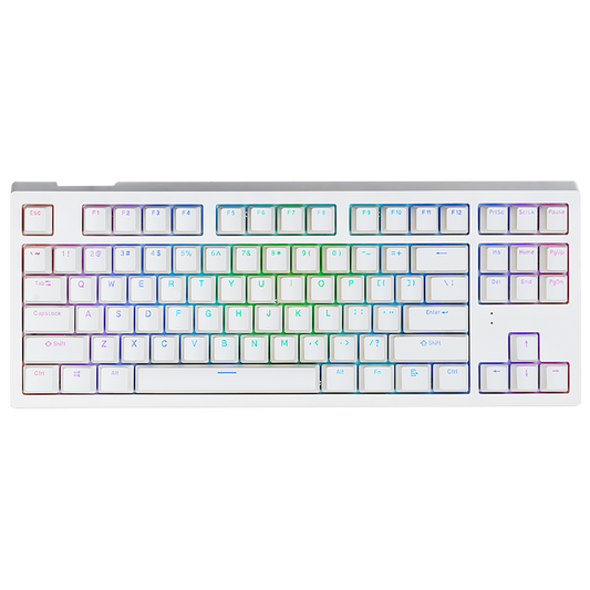 AFTERSHOCK Oden V2 Keyboard 87 Keys - White Frame + Blue Switch