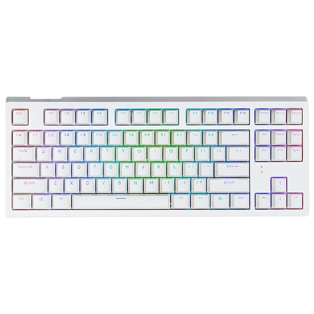 AFTERSHOCK Oden V2 Keyboard 87 Keys - White Frame + Brown Switch