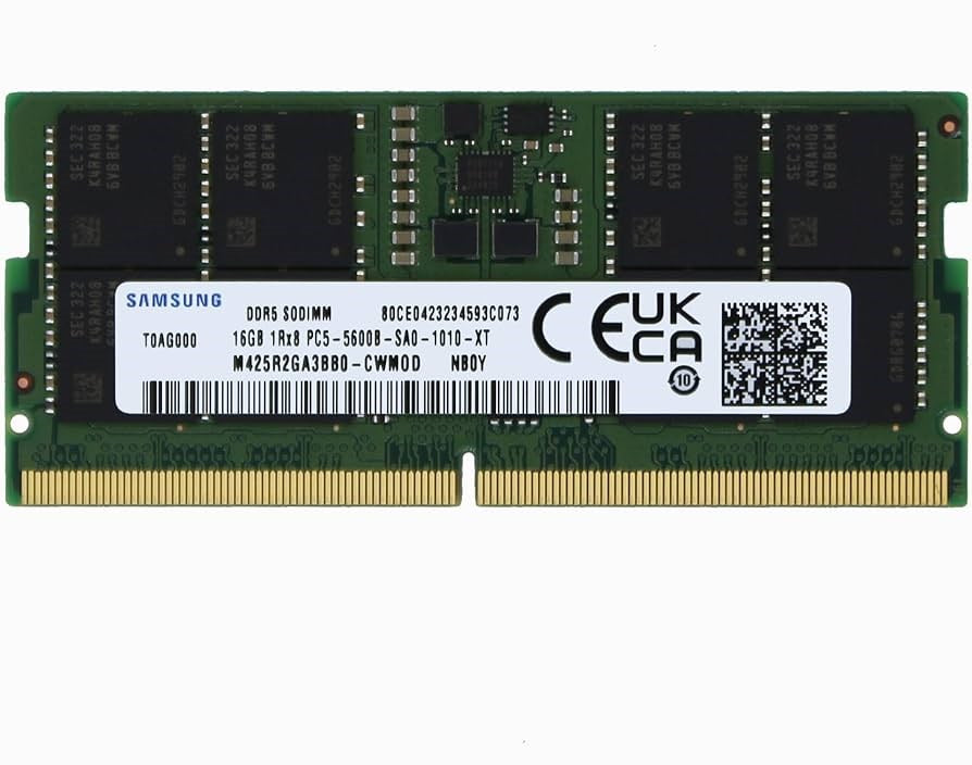 Upgrade to: 32GB SAMSUNG DDR5 5600MHz SODIMM (16GBx2)