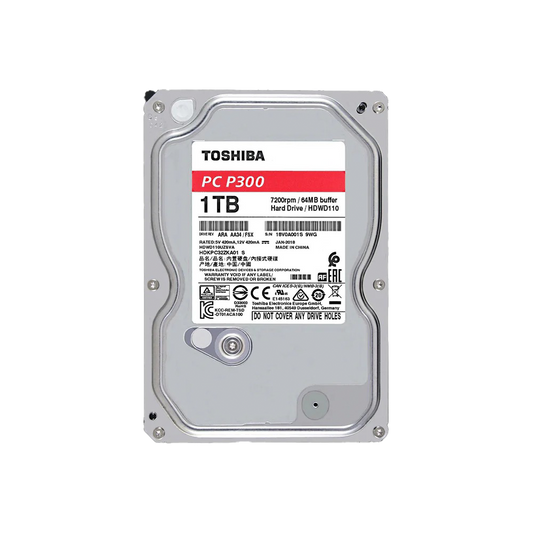 1TB Toshiba 3.5" 7200RPM Harddrive