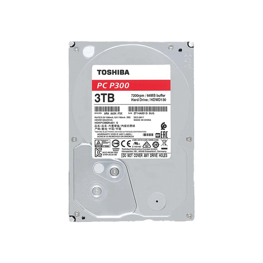 3TB Toshiba 3.5" 7200RPM Harddrive